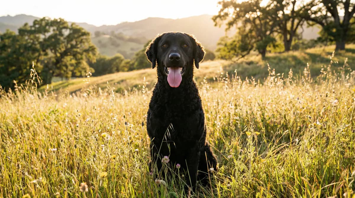 Miniatura de Curly-Coated Retriever