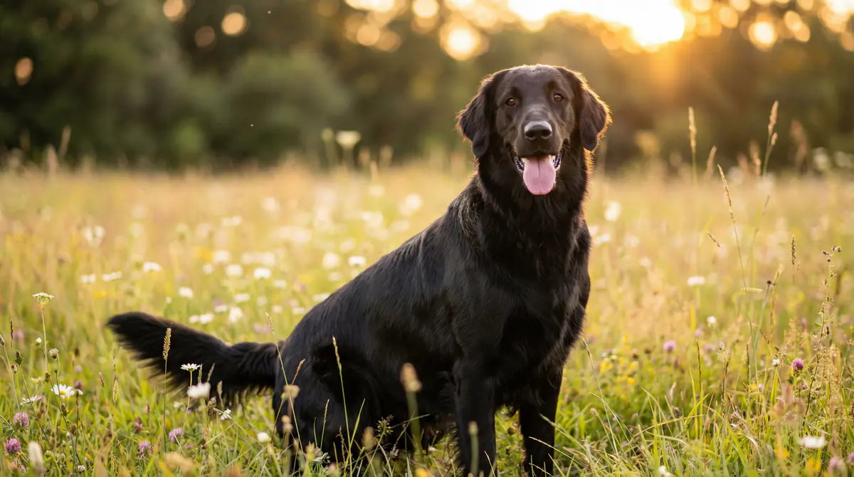Vignette Flat-Coated Retriever
