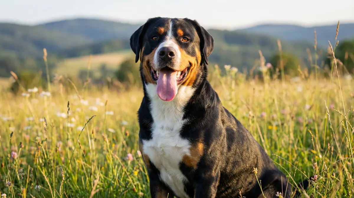 Professional photograph of a Great Swiss Mountain Dog - Great Swiss Mountain Dog growth standards