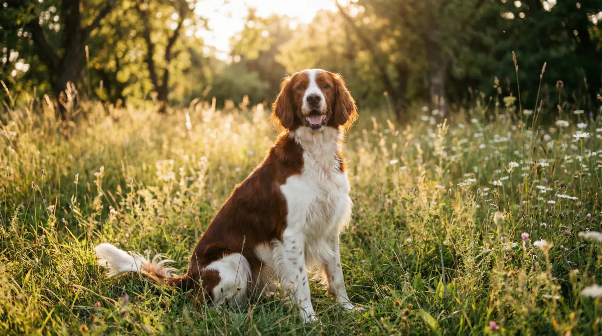 Vignette Irish Red and White Setter