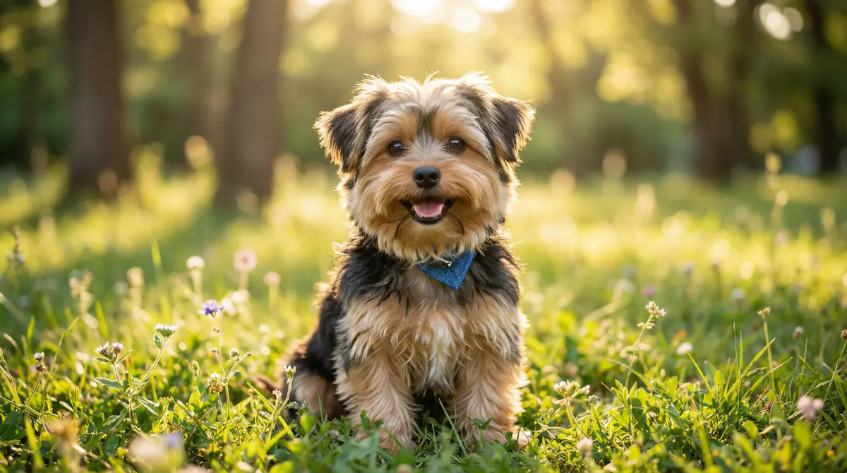 Photo de référence d’un Morkie — standards de croissance Morkie